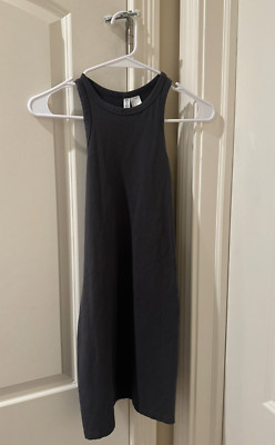 NWOT H&M Divided Sz S Woman's Grey Gray Cotton Spandex Racer Back Stretch Dress