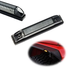 Smoked 6-LED Amber Fender Flare Side Marker Lamps For Jeep Wrangler TJ JK and JL