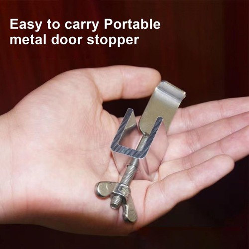 Portable Door Lock Home Security Door Locker Stopper Anti-Rust Travel Lockdown - Picture 8 of 12