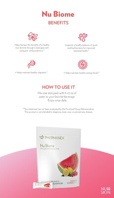 4pk] Nu Skin NuSkin Pharmanex Nu Biome w/Caffeine Exp 10/2026 [NEW