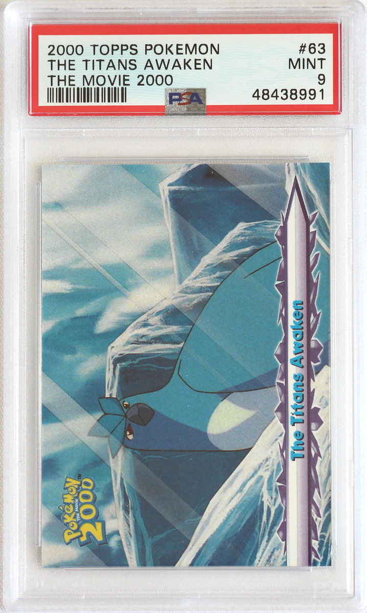 2000 Topps Pokemon The Movie 2000 # 63 The Titans Awaken PSA 9 Card MINT! Pop 1!