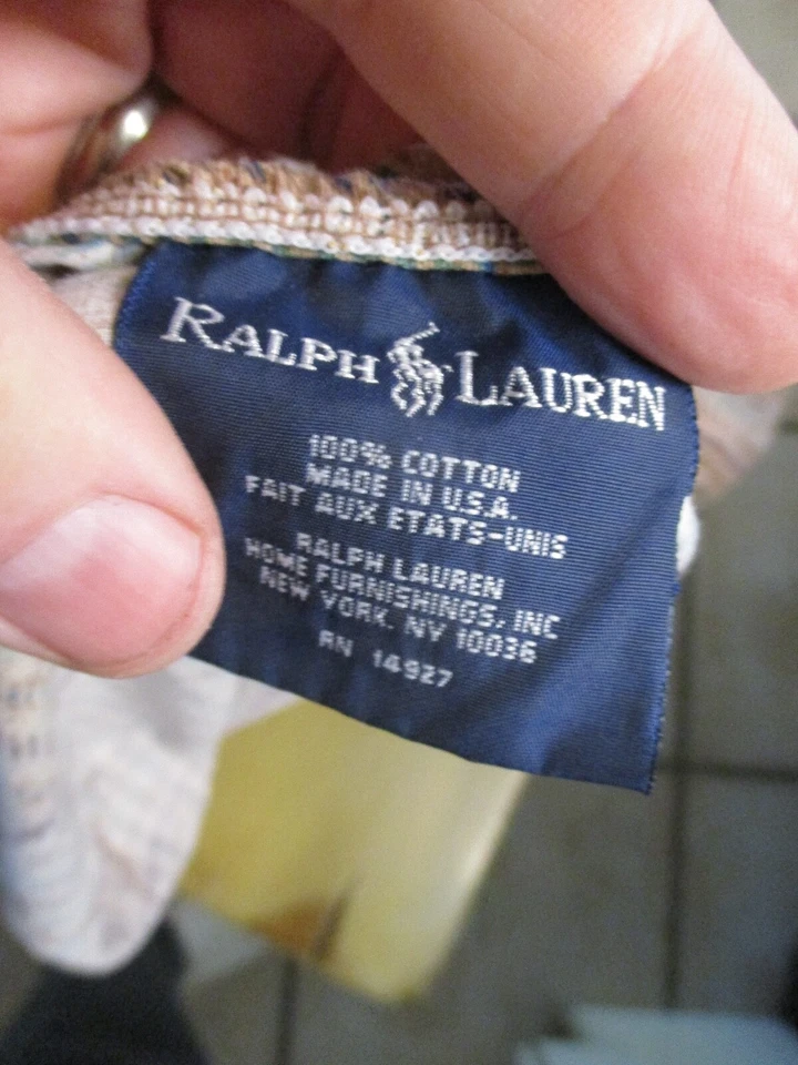 Ralph Lauren Churchill tattersall sábana ajustable a cuadros doble completo Foto 3 de 4