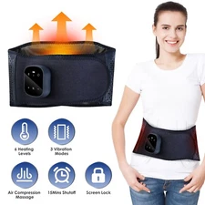 Cordless Heating Pad w/ Massager for Back , Portable Back Massager