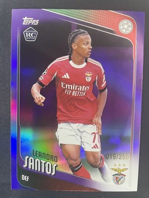 2025 Topps UCC #160 Leandro Santos Purple Refractor /250 RC