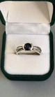 Vintage Sterling Silver Blue Sapphire Solitaire Ring sz O 1/2