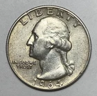 1964 25C Washington Quarter 90% Silver
