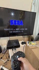 SEGA Saturn Black Home Console w/ 2 Controllers & 1 game Virtual On (MK-80000A)