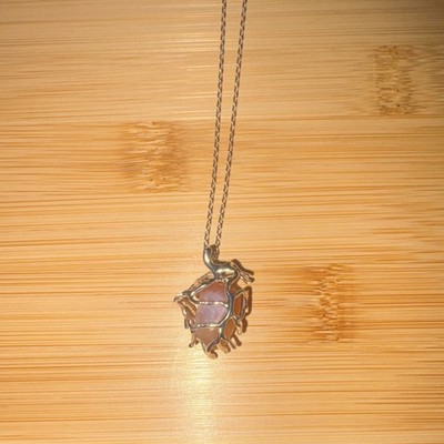 Scorpion Charm Pendant Silver Tone Metal Chain Necklace Lobster Clasp