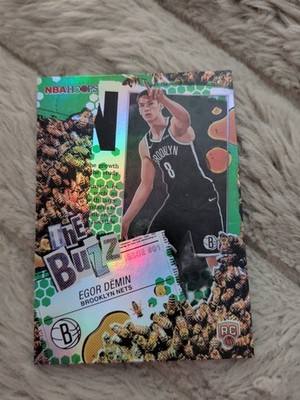 Egor Demin 2026 Topps NBA Hoops 06/75 The Buzz Green Pixel Burst RC #TB-8