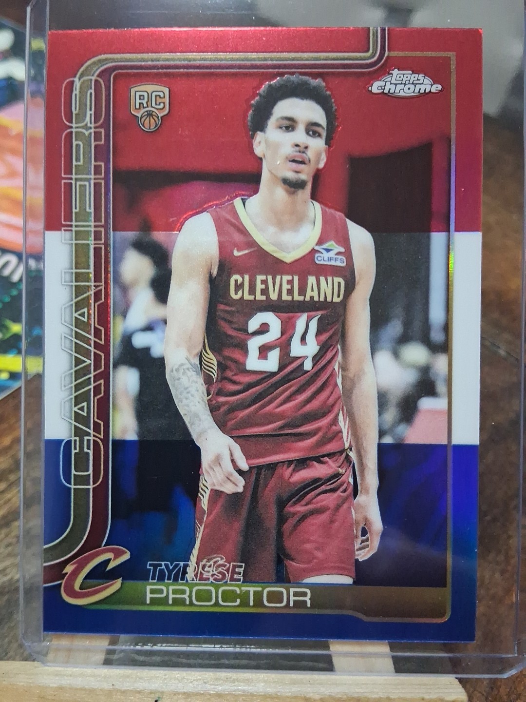 2025-26 Topps Chrome Basketball Tyrese Proctor Rookie RC RED WHITE BLUE #300