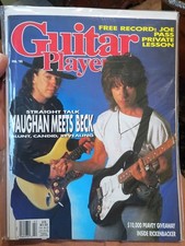 Guitar Player Magazine: Stevie Ray Vaughan & Jeff Beck, Feb 1990, EX/NM, 166pgs