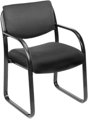 Boss Office Products Fabric Guest Chair in Black