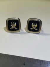 Vintage USMC Marine Corps Cufflinks • Gold Tone Eagle Globe Anchor Military Gift