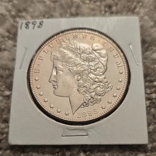 1898-P Morgan Silver Dollar BU US Coin  1 oz. Silver Nice Shiny Luster