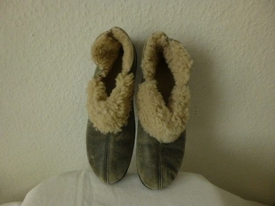 Romika Hausschuhe Wollschuhe Damen Gr.38-39 echtes Leder grün Wolle warm