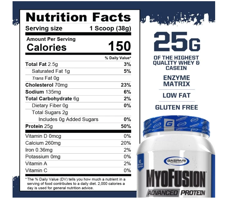 Gaspari Nutrition Myofusion Advanced Protein - Chocolate - 4 lbs - Image 2 of 4