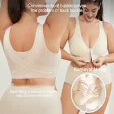 Luna Hug Embrace Your Curves Front Closure Light Blue Women's 3XL Intimate Bra