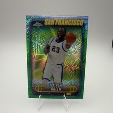 2025 Topps Chrome Green Refractor Topps Logo Draymond Green #123 Warriors NBA 