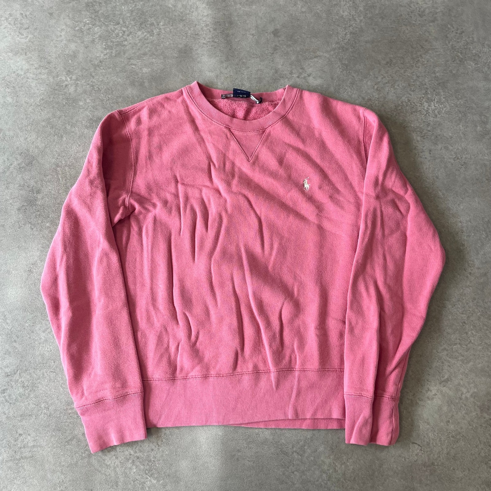 Ralph Lauren Sport Sweatshirt Womens Medium Y2K Pullover Embroidered Jumper Pink