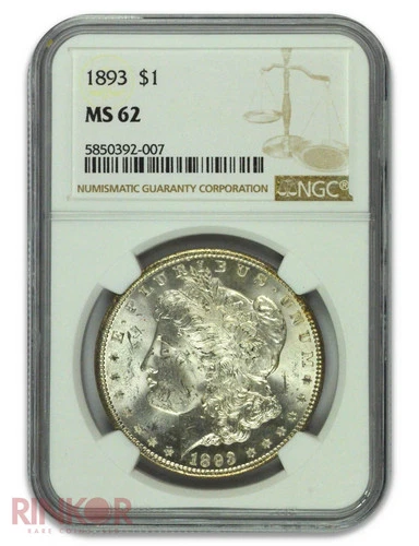 New Listing1893 $1 Morgan Dollar NGC MS 62