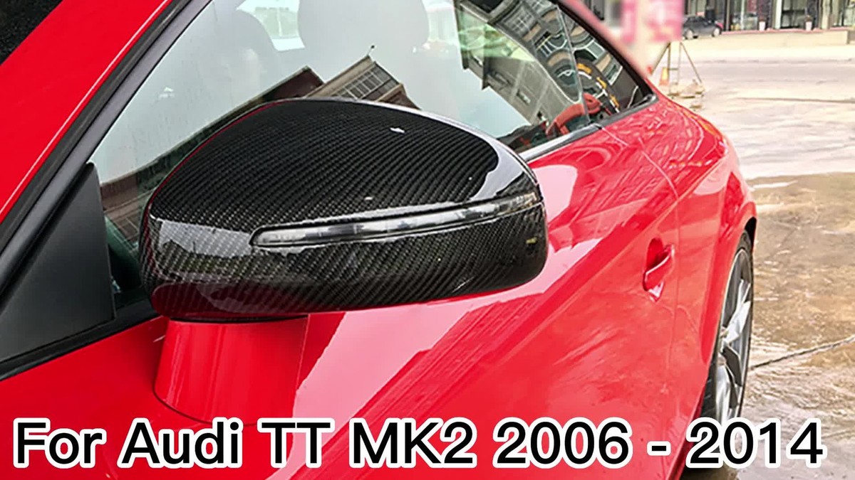 Carbon Fiber Mirror Cover Caps Replacement for Audi R8 TT MK2 8J