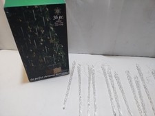 Twisted Clear Glass Icicle Christmas Ornaments Christmas Trees 36 Pc 18 4" 18 6"