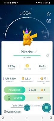Pokemon Go Shiny Pikachu Party Hut