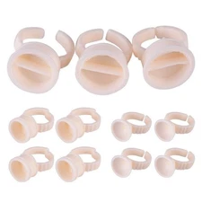 3 Types 100pcs Silicone Semi permanent Tattoo Ink Ring Cup for Pigment Holder