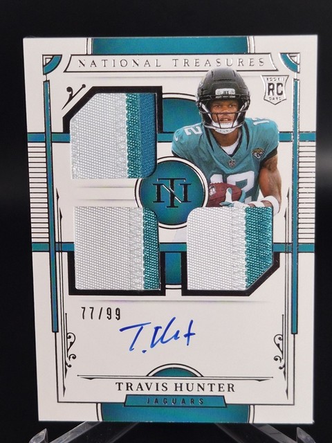 Travis Hunter 2025 Panini National Treasures Rookie Patch Autographs