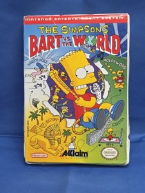 Los Simpson: Bart vs. el Mundo Nintendo NES CIB Abierto Juego Sellado Por Favor Leer