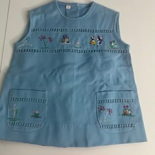 Vintage Dutch Children  s Dress Tunic Top 6-12 Months Embroidered