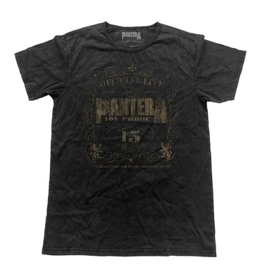 Pantera T Shirt 101 Proof band logo Nue offiziell Herren Vintage Finish Schwarz