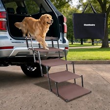 Dog Stairs for Car, 5 Steps, Extra Wide, 110lbs Weight Capacity