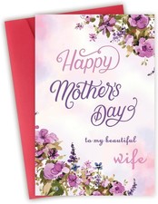 Happy Mother s Day Card for Wife, Romantic Mothers Day Gift Idea from Husband,