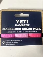 YETI Rambler MagSlider Magnets 3 Pack Harbor Pink, Power Pink & Prickly Pear
