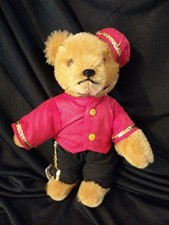 Hermann Coburg Teddybär, Hotelpage Liftboy, 21 cm, Mohair Goldgelb 