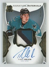 2016-17 UD The Cup Signature Materials Patch Timo Meier RC Auto 44/99 #SI-TM
