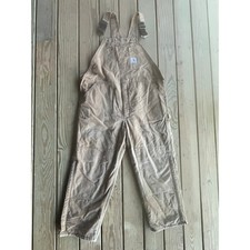 Carhartt Lined work coveralls/bibs. Double Knee. R02. Outdoors Work Snow 46x30