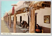 Porch at La Placita Old Town Albuquerque, New Mexico Chrome Postcard
