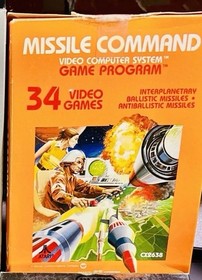 ATARI 2600 CX-2600A CONSOLE/1 JOYSTICK + MISSILE COMMAND TESTED EXCELLENT COND!