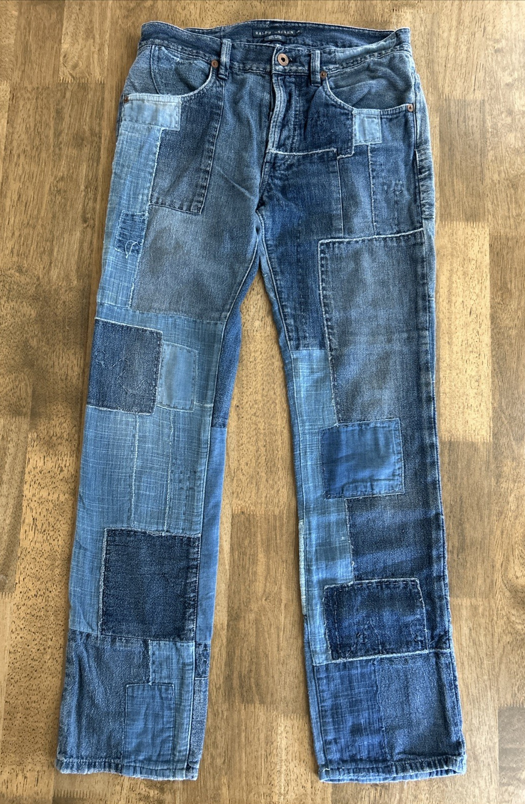 Ralph Lauren Indigo Patchwork Repaired Stitched D… - image 1