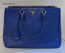 PRADA Saffiano Sapphire blue Handbag Women Classic