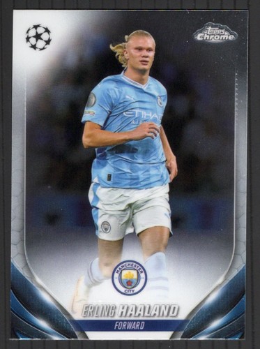 2023-24 Topps Chrome UEFA Club Competitions Erling Haaland Man City Base #39