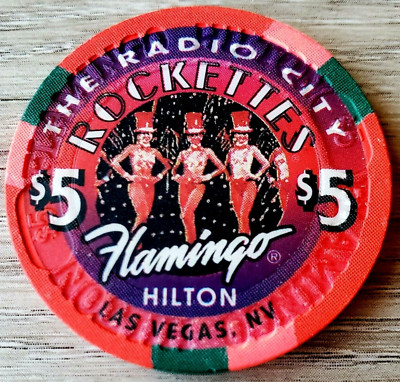 $5 Las Vegas Flamingo 3 Rockettes Casino Chip