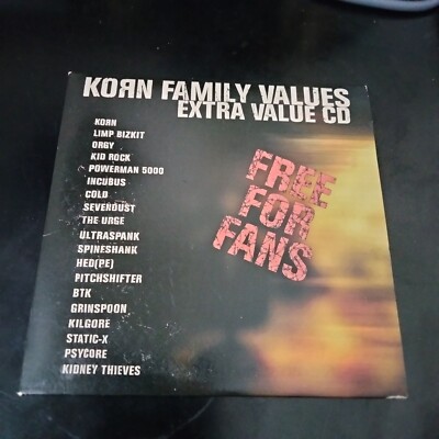 KORN FAMILY VALUES Extra Values Tour PROMO CD Rare Nu Metal Limp