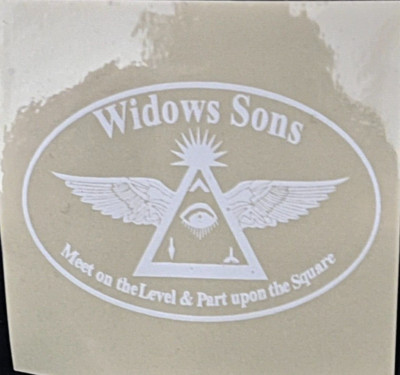 Set of 2 Widows Sons Tail Light Stickers Masonic Wings Freemason Adhesive NEW!