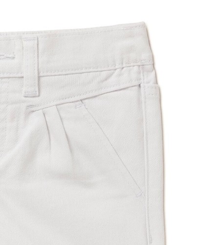 Wonder Nation Denim Shorts Girls sz 2XL Pleated White Stretch Waistband Pull-Up - Picture 3 of 7