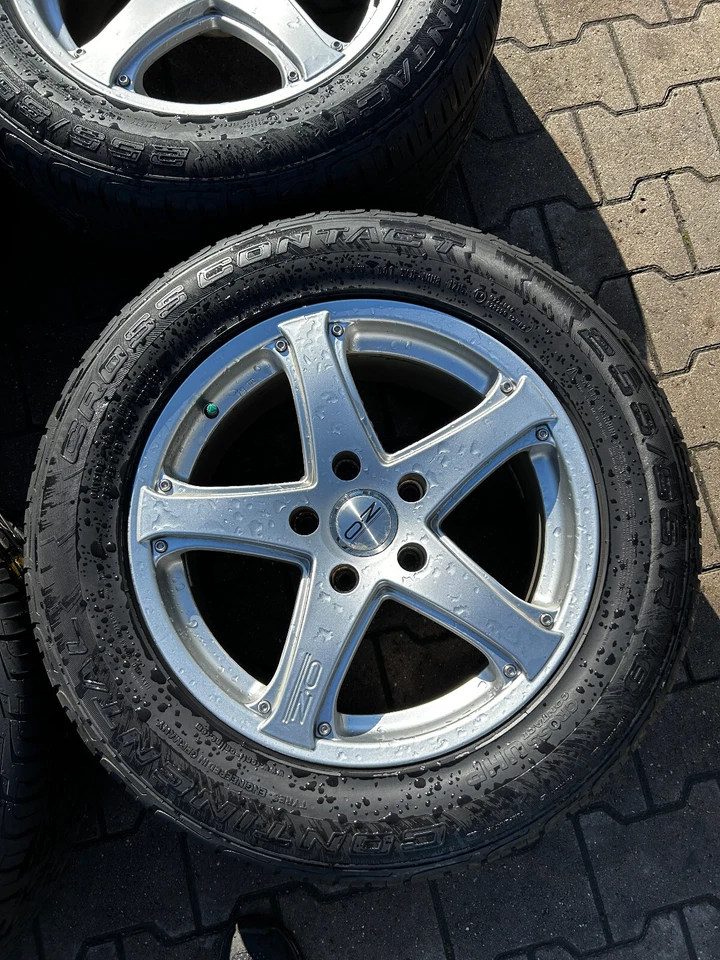 4x Alufelgen OZ 8Jx18H2 ET43 Continental 255/55 R 18 - Bild 4 von 4