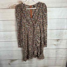 Shein Floral Print Long Sleeve Mini Dress Size Small