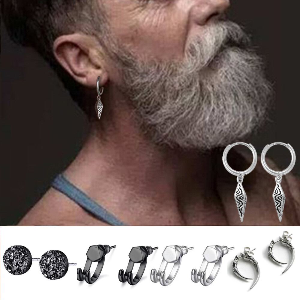 Stud Earrings Unisex Jewelry Lever Back Earrings Men Jewelry Piercing Earrings-image